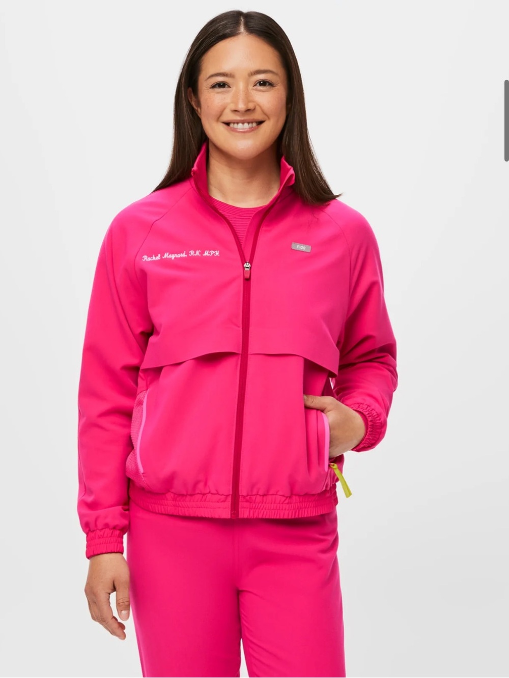 Figs Women's “Shocking Pink” Sydney Scrub Jacket